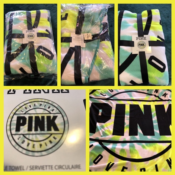 PINK Victoria's Secret Other - BNWT Pink VS Circle Beach Towel/Wrap